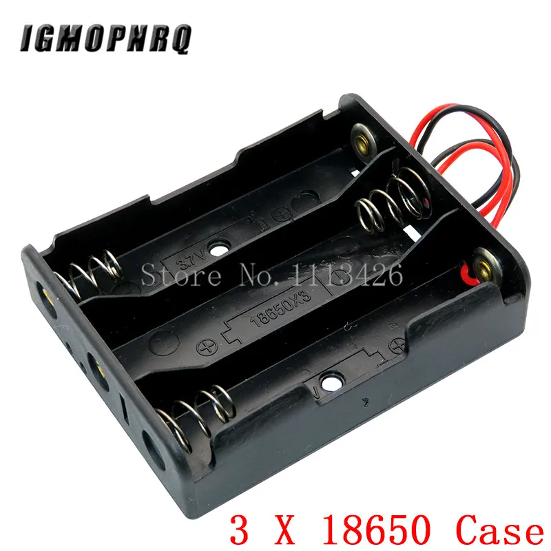 Black Plastic 1x 2x 3x 4x 18650 Battery Storage Box Case 1 2 3 4 Slot Way DIY Batteries Clip Holder Container With Wire Lead Pin |