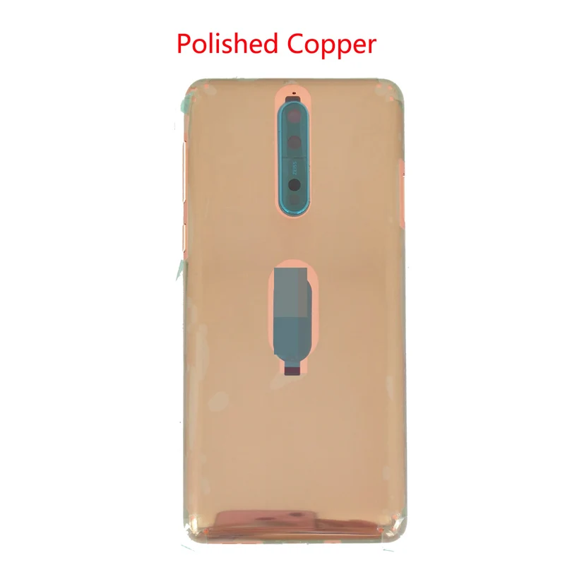 Shyueda+ объектив 5," для Nokia 8 TA-1004 TA-1012 TA-1052 задняя дверь корпус батарейный отсек - Цвет: Polished Copper