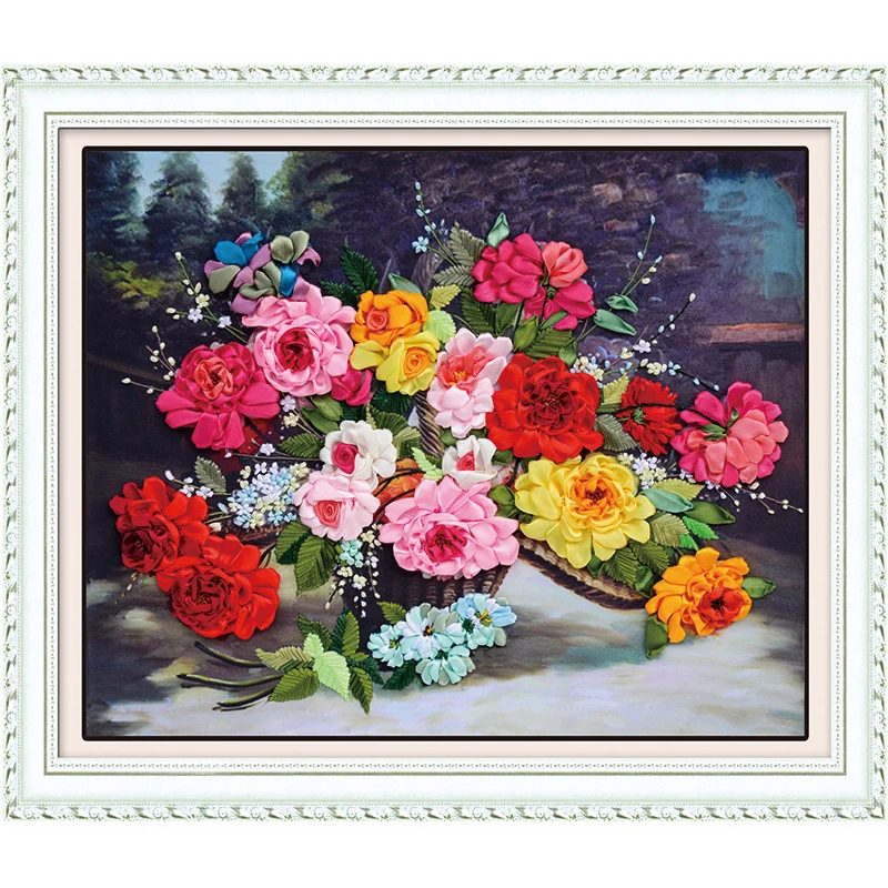 Набор для вышивания 3d лентами творчества декоративная картина с цветами HD принты