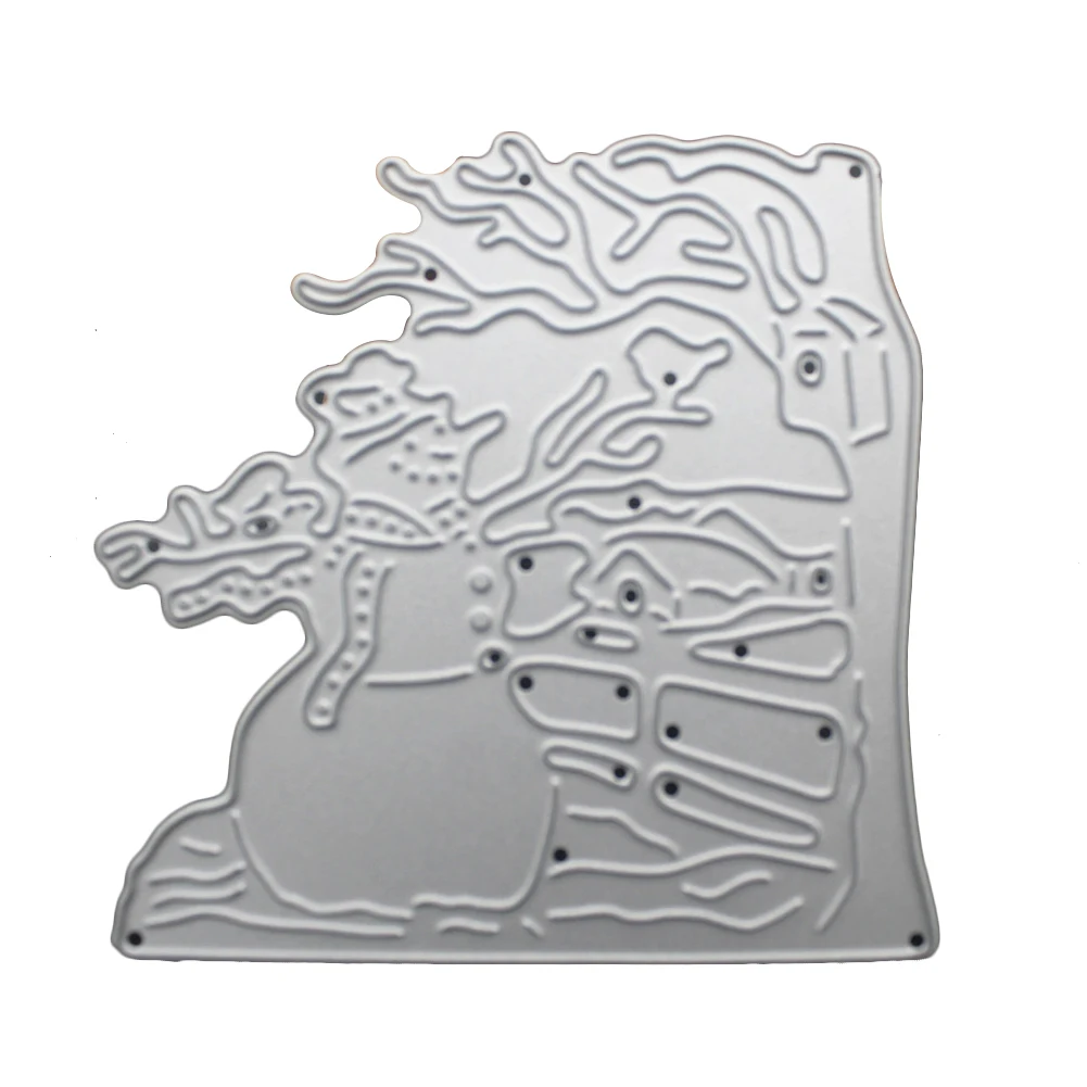 

2020 New Year Lonely Snowman Christmas Dies Metal Cutting Dies New Dies Scrapbooking Stencil DIY Die Cuts Background Craft Noble