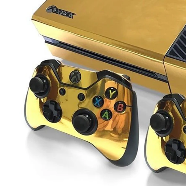 

Gold Glossy Skin Sticker For ONE Console Controller + Kinect Decal Vinyl