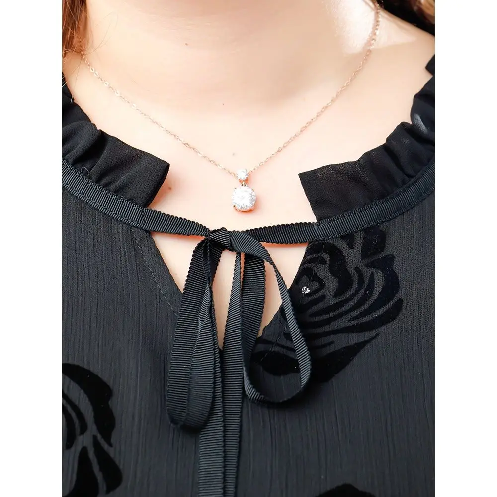 Шифоновое платье размера плюс 5xl с розовыми цветами женское летнее 2020