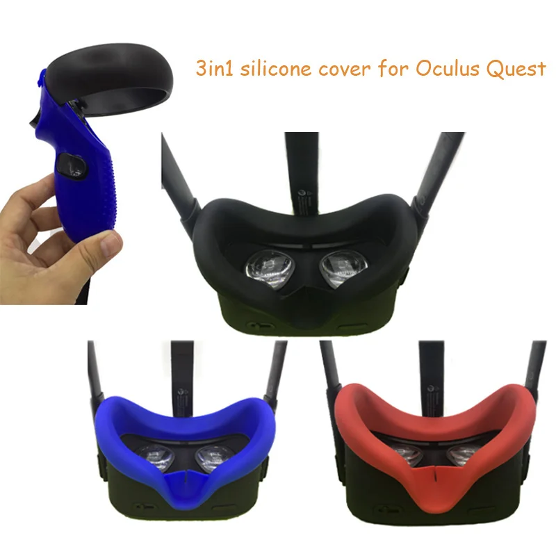 Мягкая силиконовая маска для глаз против пота для Oculus Quest Rift S VR очки унисекс анти-утечка света Блокировка лица повязка на глаза, маска для сна Pad
