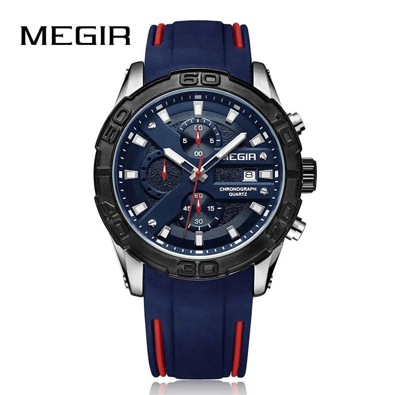 Megir новые модные мужские часы лучшие брендовые Роскошные Кварцевые повседневные