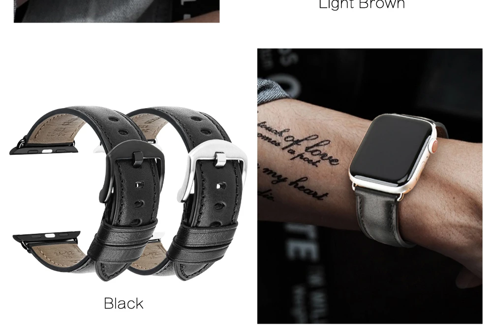 MAIKES для Apple Watch Band 44 мм 40 мм и ремешок для часов аpple 42 мм 38 мм натуральная кожа часы аксессуары iwatch ремешки для часов браслеты