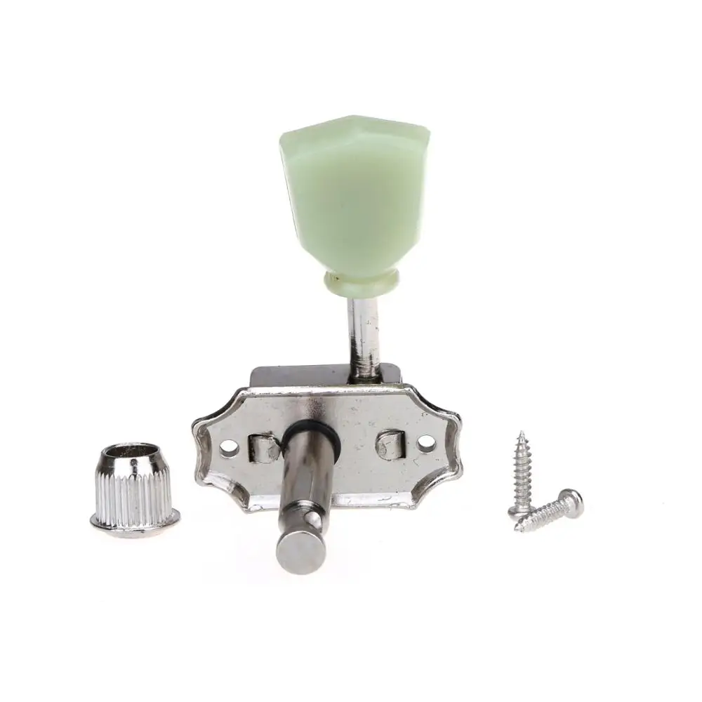 Wilkinson 3R3L Deluxe Vintage Keystone Guitar Tuners Machine Heads Tuning Pegs Keys Set for Gibson or Epiphone Les Paul, Nickel