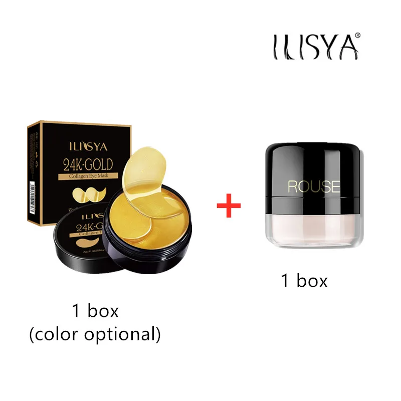

1 Box Collagen Eye Mask Eye Patches (Color Optional),1 Box Fluffy Hair Powder, Skincare Sets