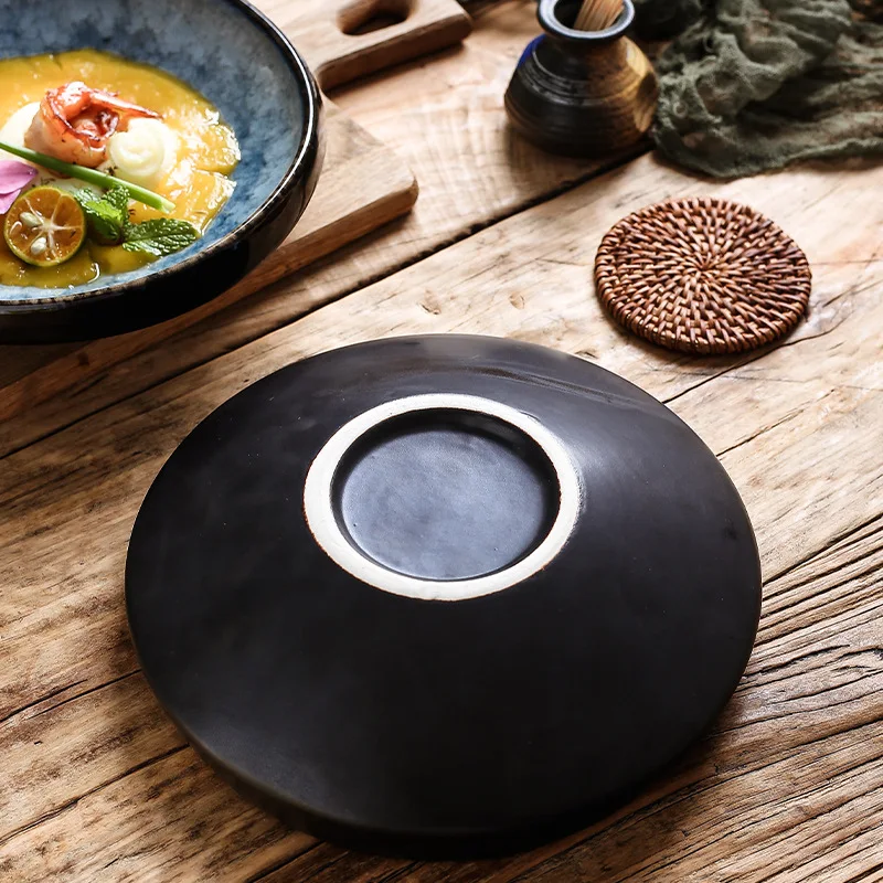 

Nordic creative ceramic plate special-shaped round bowl disc household tableware Dishes Irregular restaurant plates Dishes