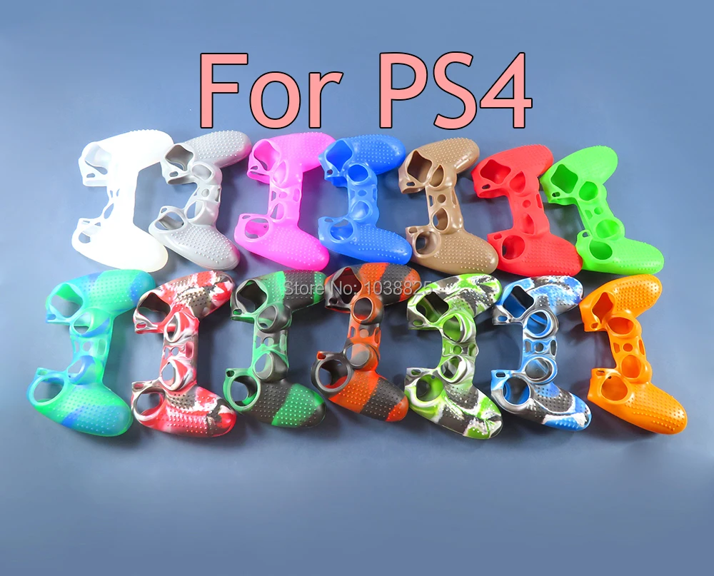 10 шт. нескользящий Цветной силиконовый чехол для контроллера Sony Dualshock 4 PS4 DS4 Pro Slim