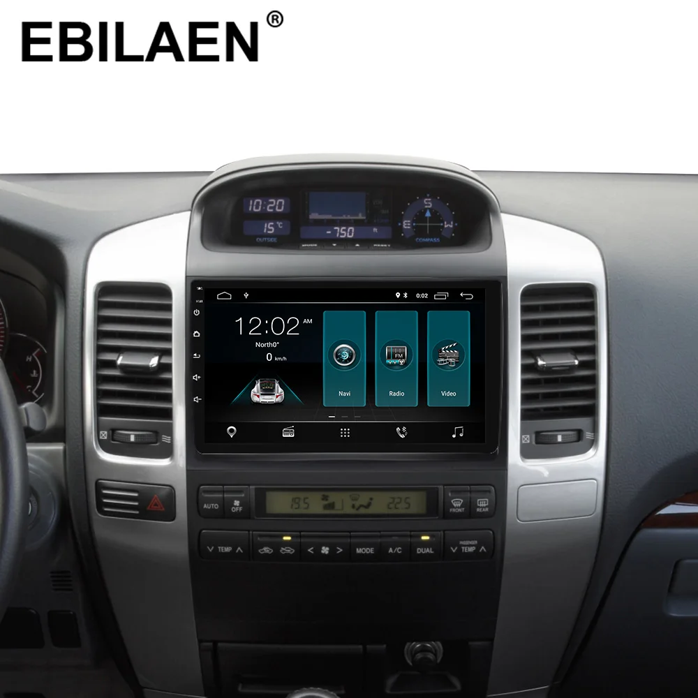 YUEMAIN Автомобильный мультимедийный плеер 2Din 8,1 android магнитофон Стерео gps для Toyota Land Cruiser prado 120 2004-2009 9 дюйм радио