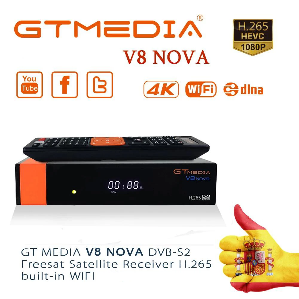 Оригинальный DVB S2 GTmedia V8 NOVA декодер спутниковый приемник такой же как gtmedia v9