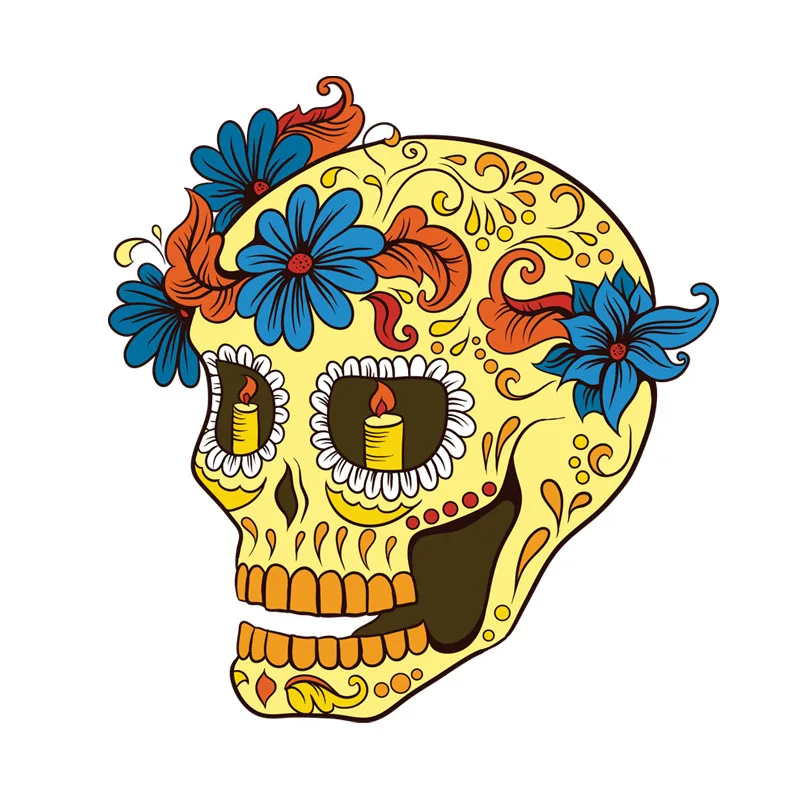 

Personality Funny Car Accessories Candle Skull Decal Car Sticker for Motorcycle Suzuki Sx4 Mk7 Gti Bmw X5Toyota Camry 15cmx14cm