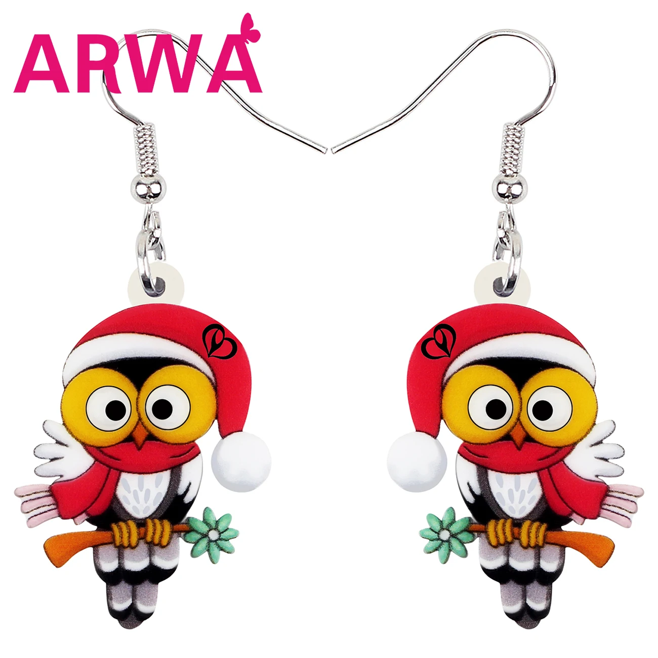 

Акриловая Рождественская Милая Красная шляпа ARWA, искусственная сова, модные украшения с животными для женщин и девушек, уникальные детские ...