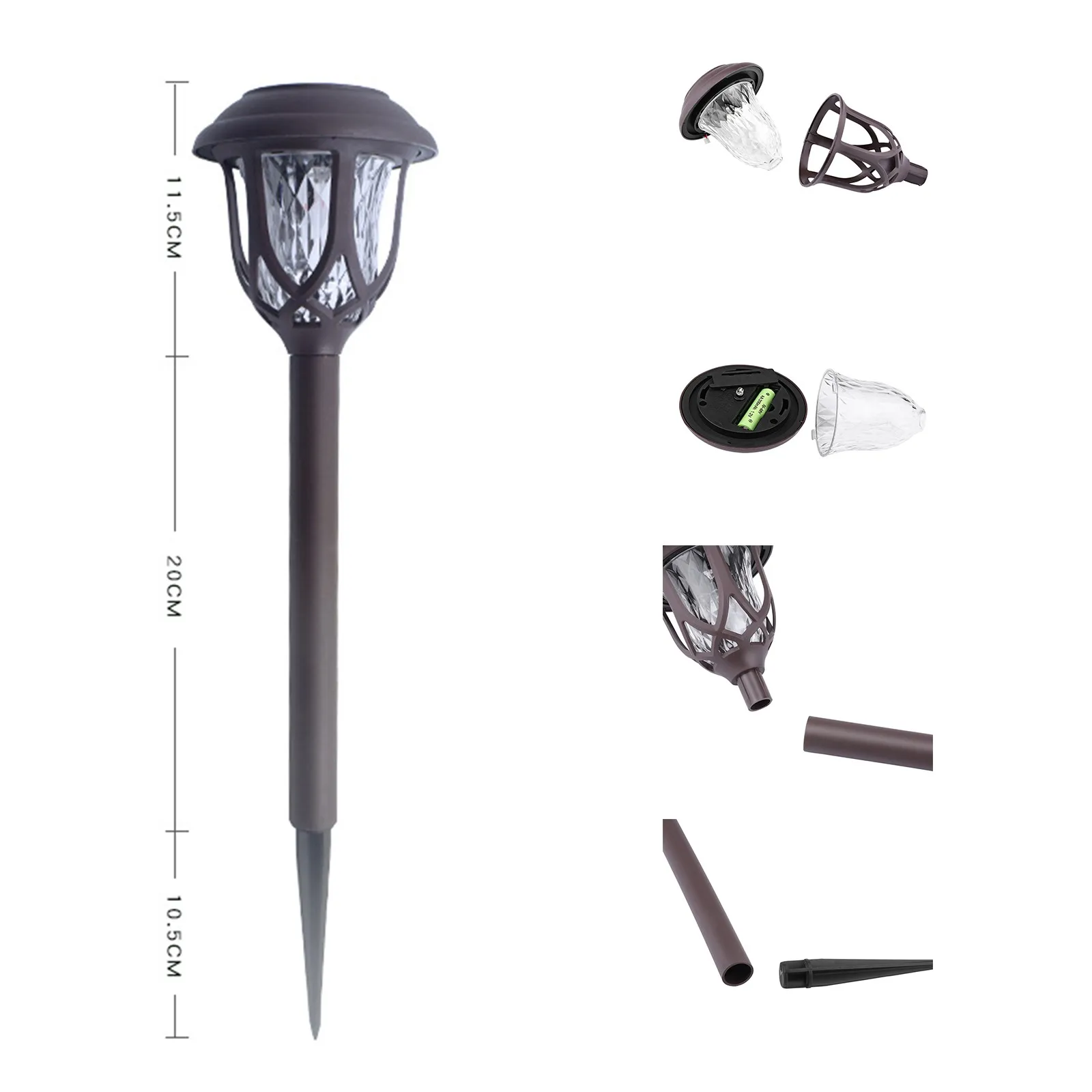 

1 pcs Solar light LED mosaic lawn lamp outdoor waterproof mosaic lampshade modern park garden path landscape lawn decorative