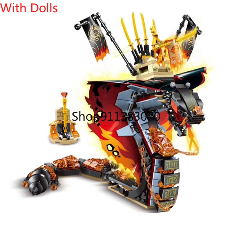 

Fire Fang Spinjitzu Building Blocks Compatible 70674 snake Kit Bricks Classic Movie Model Kids Toys For gift