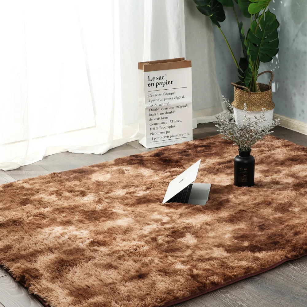 Скандинавский японский Бохо галстук Краска Градиент Площадь Ковер квадратный