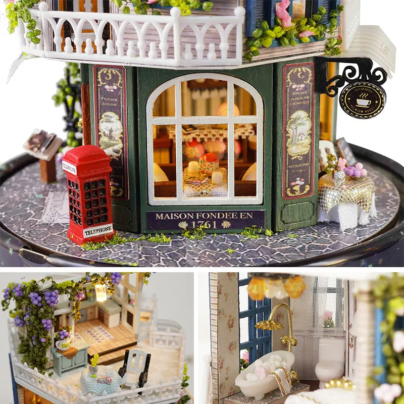 Мини Кукольный дом Бесплатная Пылезащитный чехол &quotсделай сам&quot музыкальная