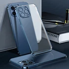 Матовый Силиконовый прозрачный защитный чехол для iPhone 13 Pro Max, ультратонкий гальванический чехол с прямыми краями aifon 13 Mini Coque