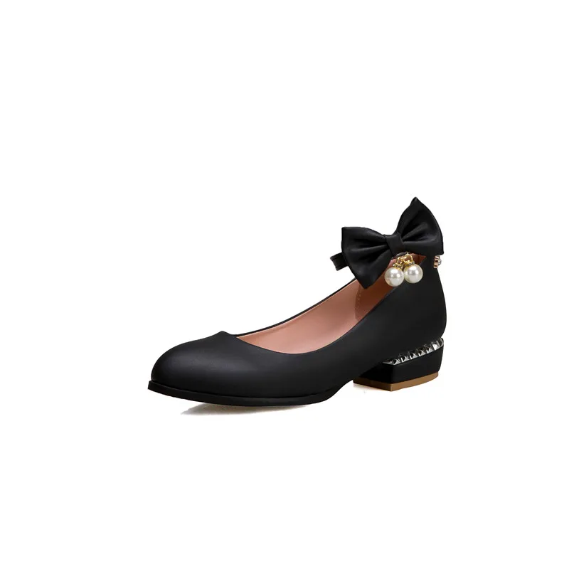 Туфли-лодочки YMECHIC женские на низком массивном каблуке модная Милая обувь с