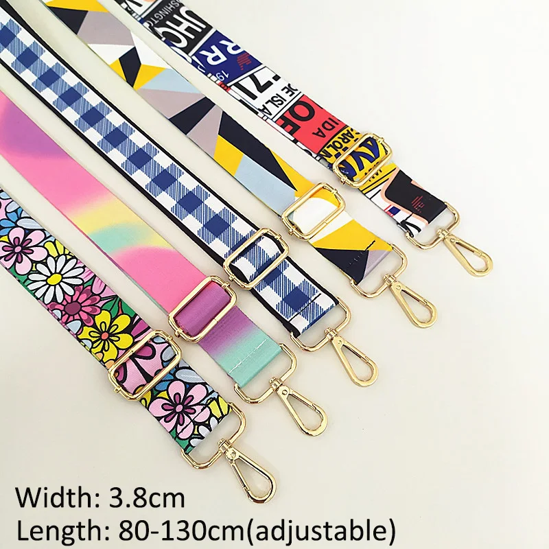 

Colorful Bag strap Handbags Belt Women Shoulder Crossbody Messenger Bags Strap Bag Accessories Flower Wide Adjustable Strap Belt