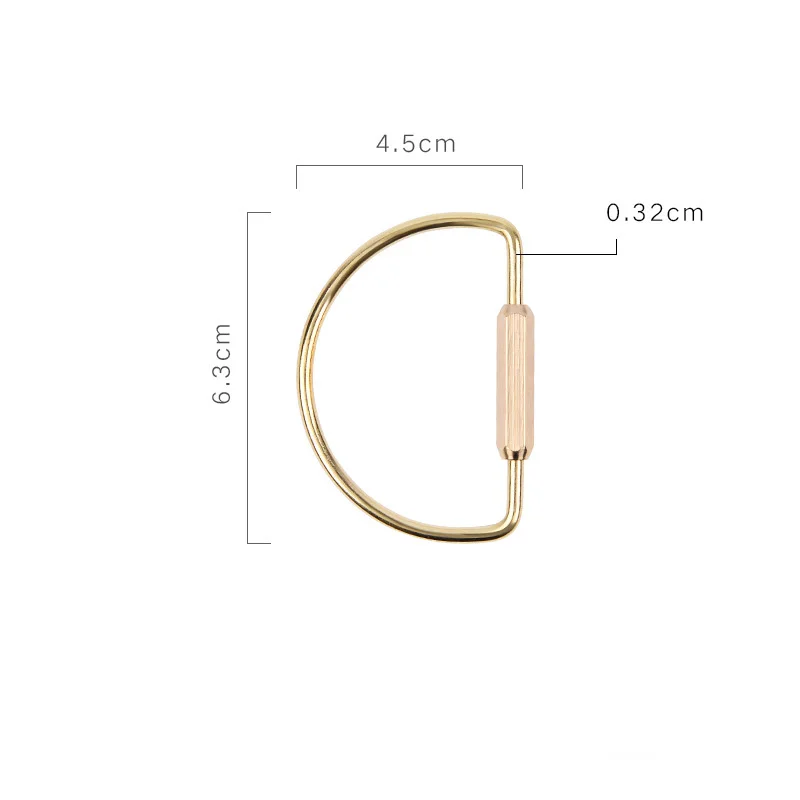 semi-circle Модные скандинавские медные цепочки для ключей золотые ручные наружные брелоки Мужские Женские Унисекс автомобильные брелоки Аксессуары - Цвет: semi-circle