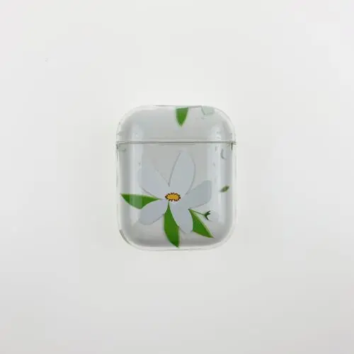 Элегантные цветы прозрачные наушники чехол для AirPods зарядная коробка защитный чехол для пульта чехол для Airpods беспроводной earpods чехол - Цвет: as picture