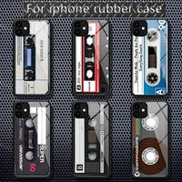 vintage magnetic tape cassette phone case rubber for iphone 12 11 pro max xs 8 7 6 6s plus x 5s se 2020 xr 12 mini case
