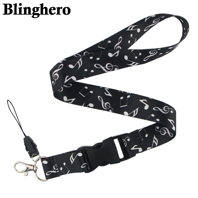 

CA96 Musical Note Piano Keyboard Neck Strap Lanyards for Key ID Card Phone Straps USB Badge Holder Hanging Rope Lariat Lanyard