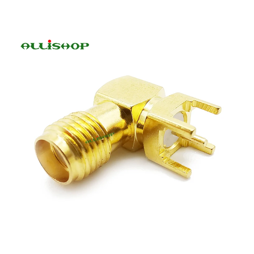 2 шт. SMA женский правый угол крепление на печатную плату пайкой RF коннектор