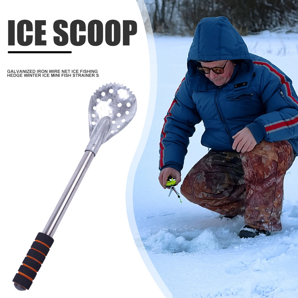 

Winter Ice Fishing Rod Tackles Accessories Stainless Steel Ice Fishing Strainer Compression Resistance Outdoor Fishing
