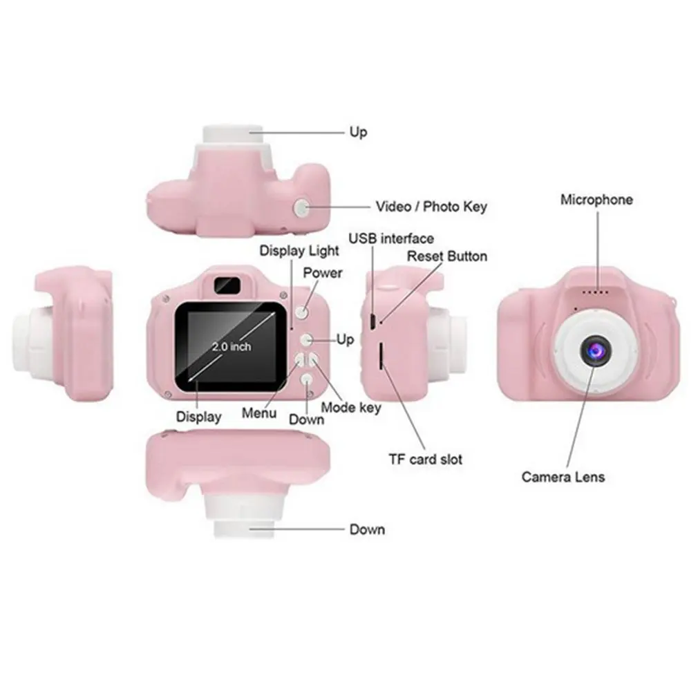 

2-Inch 1080P High-definition Digital Camera With 8G Memory Card Photo Recording Multi-Function Children's Mini Shoot Camera