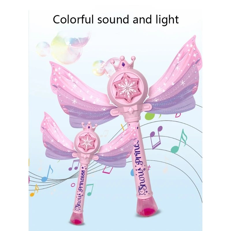 

2021 New Summer Outdoor Luminous Toy Magic Stick Princess Wand Bubble Maker Party Gift