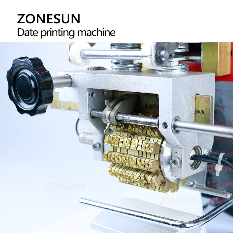 Принтер ZONESUN с скручивающейся лентой Электрический термопринтер токарный