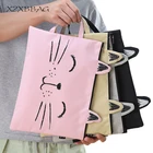 Сумка XZXBBAG, портфель на молнии с мультипликационным котом, Портативная сумка для учеников, деловая сумка из ткани Оксфорд на молнии