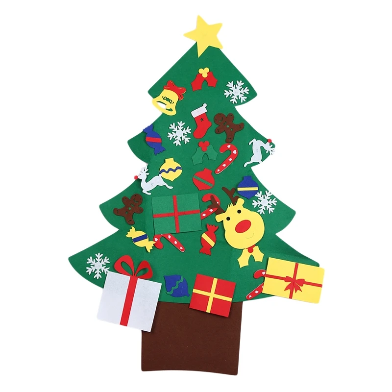 

Популярная детская Нетканая игрушка для творчества, Детская войлочная Рождественская елка с орнаментом, Детские декоративно-прикладное ис...