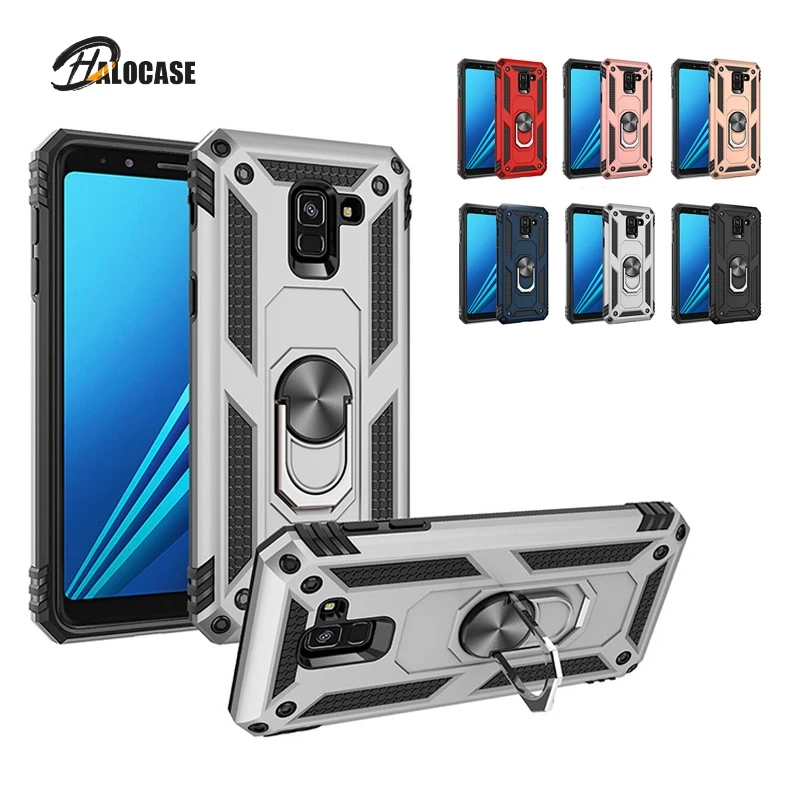 

Shockproof Armor Case For Samsung Galaxy S20 FE Plus Ultra A6 A7 A8 A9 J4 J6 2018 J5 J7 2017 Phone Cover Magnetic Ring Kickstand