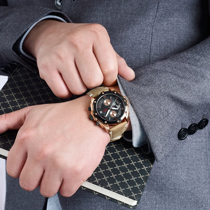 Часы MEGIR Мужские кварцевые с хронографом креативные спортивные модные армейские