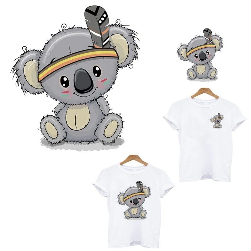 Мультяшные коала полосы термоклейкие патчи тканевые наклейки полоса нанесение