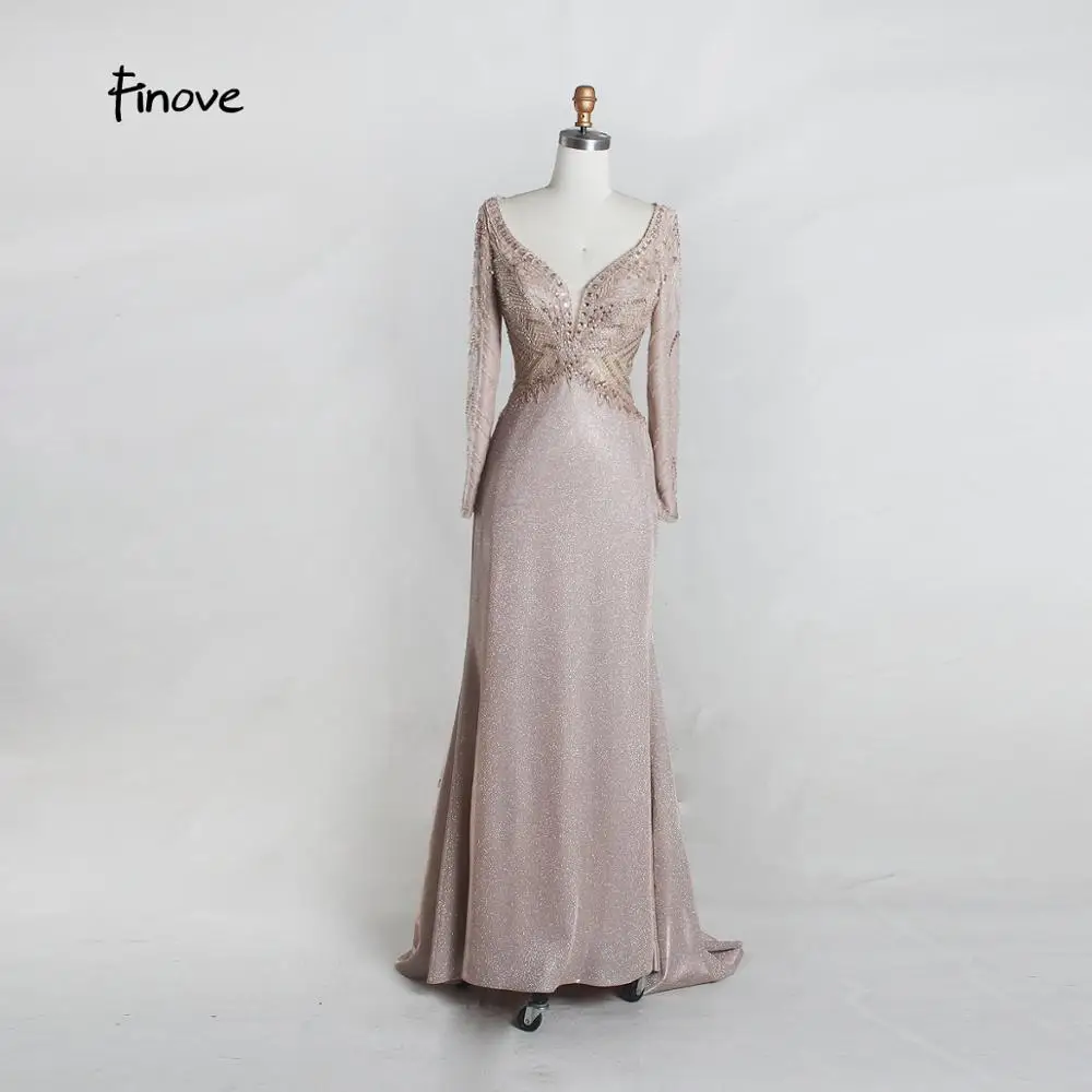Блестящие вечерние платья Finove Новое поступление 2020 сексуальное платье Русалка с