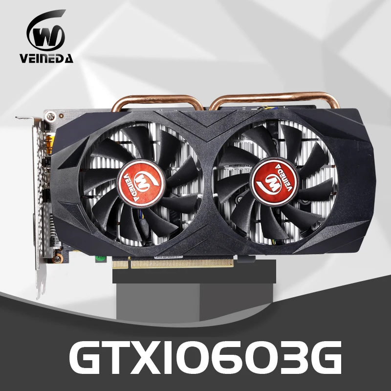 Видеокарта VEINEDA Оригинал GTX 1060 3 ГБ 192Bit PCI-E X16 GDDR5 3g видеокарты для nVIDIA Geforce gtx1060 Hdmi Dvi