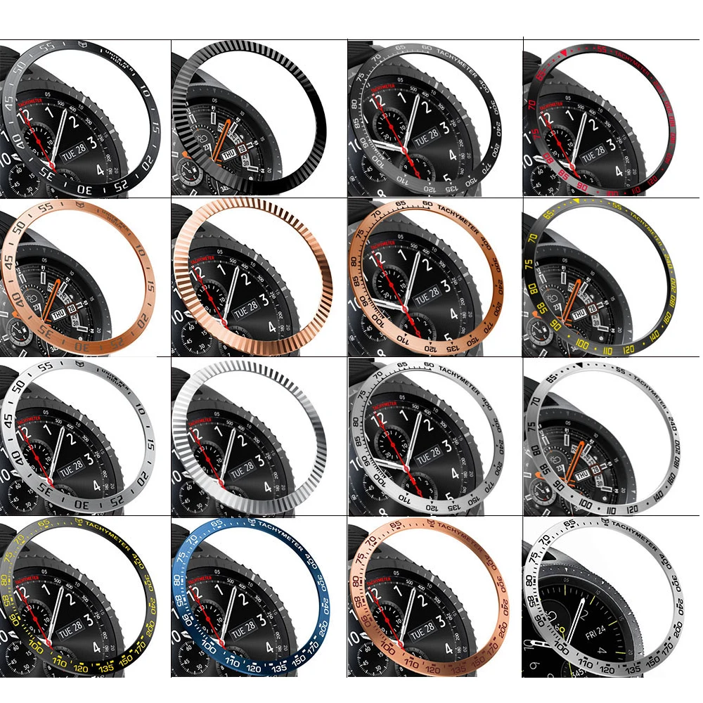 Металлический Безель кольцо чехол для Samsung Galaxy Watch 42 мм 46 стиль рамка Защита Gear S2 S3