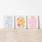 Цветочный магазин, плакаты и принты, постеры для цветочного подарка, цветочный рынок, Лондон, Париж, цветочный рынок, плакат, Картина на холсте, картины, Декор