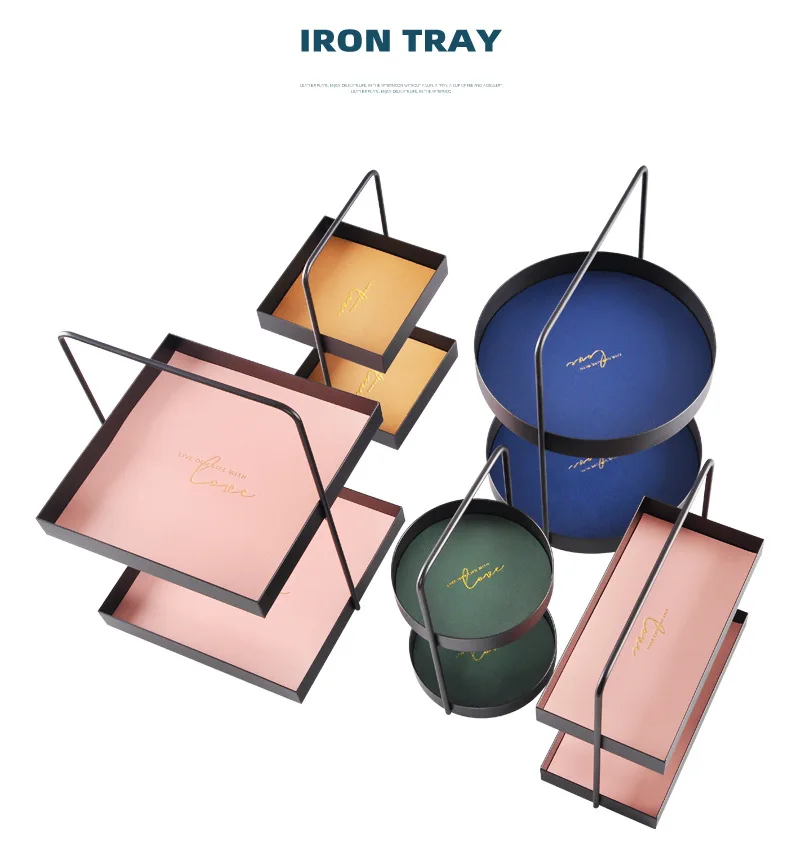 Двойной Кожаный подушки лоток для хранения Nordic полка украшения крыльца