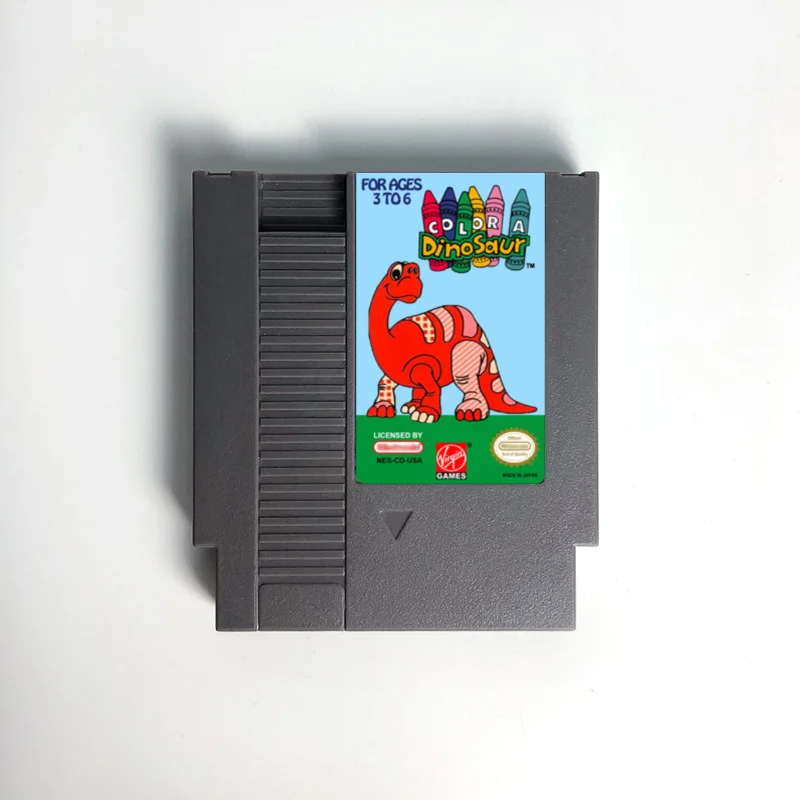 

Цветной картридж с динозавром для консоли NES, 72 контакта, 8 бит