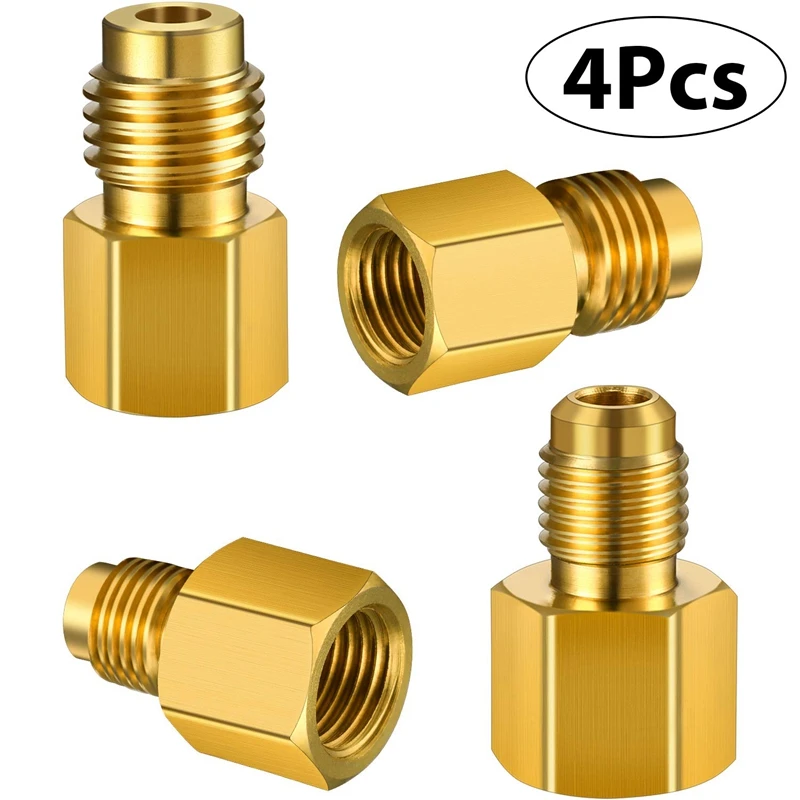 4 шт. 6015 R134A латунный бак хладагента 1/2 Женский на 1/4 мужской осветительный катушка