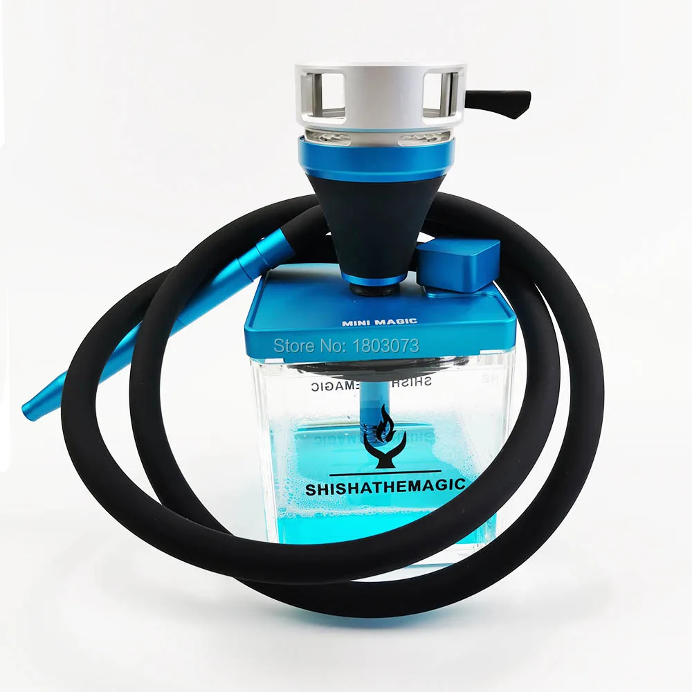 blue with holder Супер качество кальян квадратный кальян на продажу кальян коробка с сумкой цвета дома Люкс домашняя посуда - Цвет: blue with holder