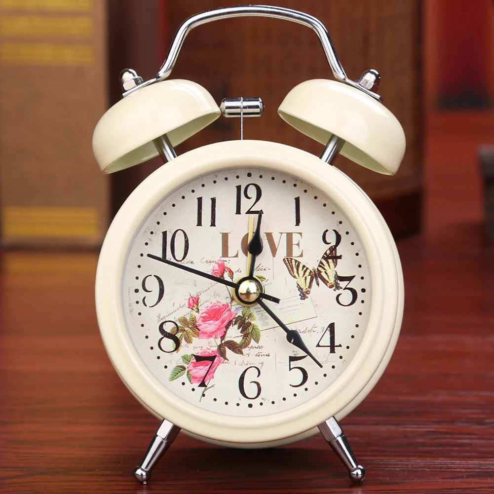 1 шт. домашний ретро будильник светильник цифровые часы Круглый номер звонок