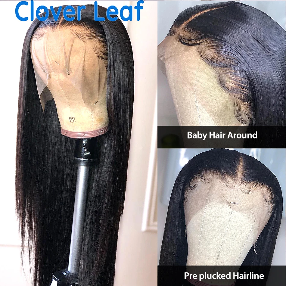 Парик прямой из натуральных волос HD прозрачные с длинными косточками прямые