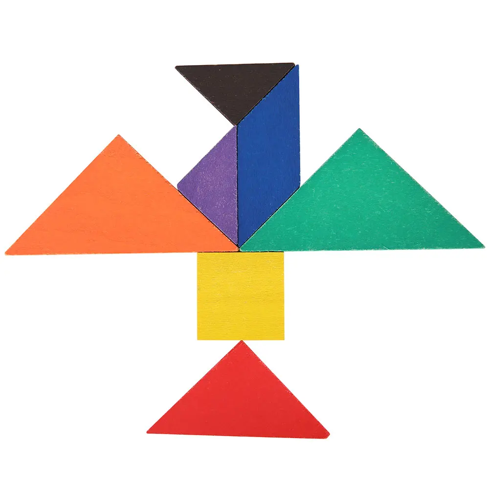 Jigsaw Puzzle Board Set Wooden Geometric Shapes Colorful Baby Montessori Educational Game Toys For Children Learning Developing