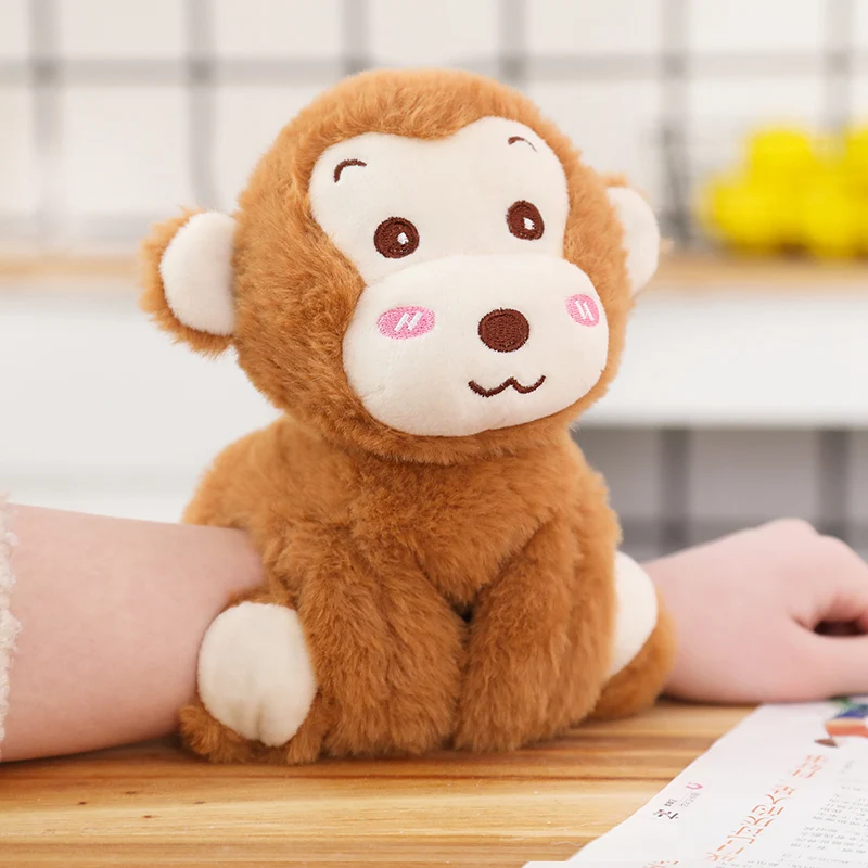 monkey Мультфильм животных браслет Единорог панда кукла высокое качество плюшевая игрушечная обезьяна Шиба ину коричневый плюшевый медведь свинья специальный подарок для детей - Цвет: monkey